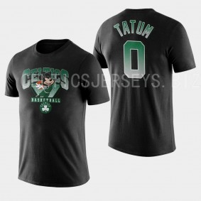 Jayson Tatum Mickey Black Boston Celtics T-shirt In the Game