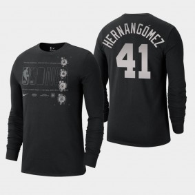 Juancho Hernangomez Courtside Black Boston Celtics T-shirt Long sleeve