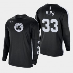 Larry Bird Black Tonal Long Sleeve Shooting Boston Celtics T-Shirt