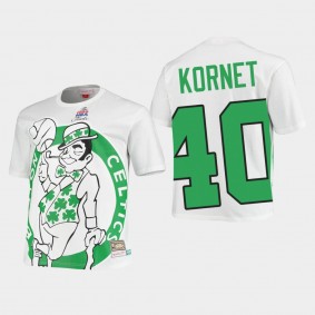 Luke Kornet Boston Celtics Blown Out White T-Shirt