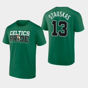 Boston Celtics #13 Nik Stauskas Celtic Pride Hometown Collection T-shirt Kelly Green