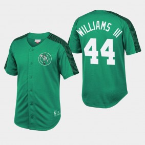 Boston Celtics Robert Williams III Winning Kelly Green Mesh Button Front T-Shirt
