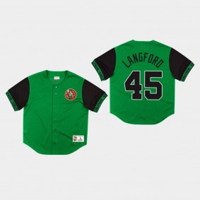 Boston Celtics Romeo Langford Pure Shooter Green Mesh Button Front T-Shirt