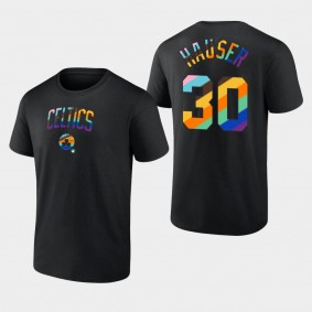 Boston Celtics #30 Sam Hauser Logo Pride Fanatics Branded T-shirt Black