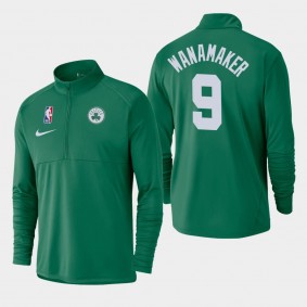 Men's Boston Celtics Brad Wanamaker Element Logo Performance Half-Zip Pullover Kelly Green Jacket