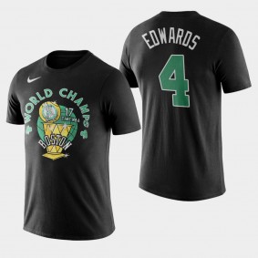 Boston Celtics Carsen Edwards World Champs Name Number Black T-Shirt