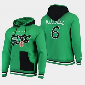 Boston Celtics Bill Russell Double Pullover Hoodie Green