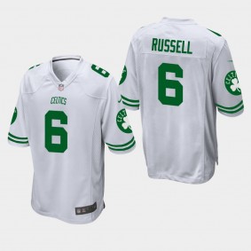 Men's Boston Celtics Bill Russell Football White Jersey