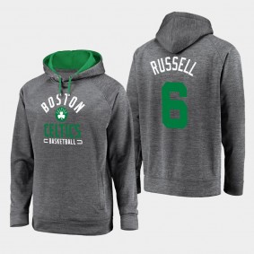 Boston Celtics Bill Russell Battle Charged Raglan Pullover Gray Hoodie