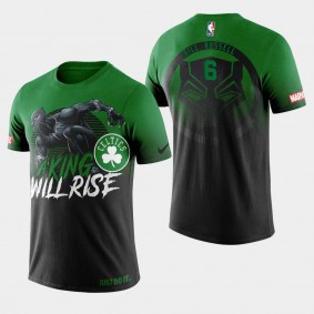 Boston Celtics Bill Russell Green Marvel Wakanda Forever T-Shirt
