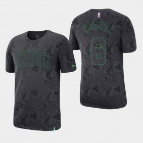Boston Celtics Bill Russell Team Logo Anthracite All Over Print Shirt
