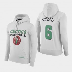 Boston Celtics Bill Russell Throwback Logo Hoodie White