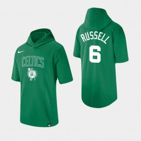 Boston Celtics Bill Russell Wordmark Logo Kelly Green Hooded T-Shirt