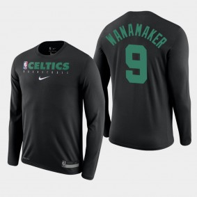 Boston Celtics Brad Wanamaker Practice Long Sleeve Legend Performance Black Shirt
