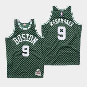 Men's Boston Celtics Bradley Wanamaker Checkerboard Green Jersey