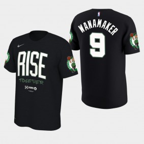 Men's Boston Celtics Bradley Wanamaker NBA Playoffs Bound Team Mantra Black 2019 T-shirt