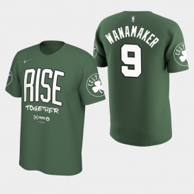 Men's Boston Celtics Bradley Wanamaker NBA Playoffs Bound Team Mantra Kelly Green 2019 T-shirt