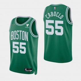 Boston Celtics 75th Anniversary Icon #55 Bruno Caboclo Kelly Green Swingman Jersey