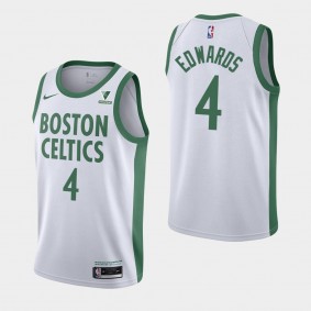 Vistaprint Patch Carsen Edwards Boston Celtics White 2020-21 Jersey - City