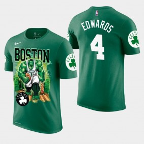 Boston Celtics Carsen Edwards Green Marvel Hulk Smash T-Shirt