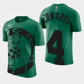 Boston Celtics Carsen Edwards Oversize Logo Green Performance Tri-Blend T-Shirt