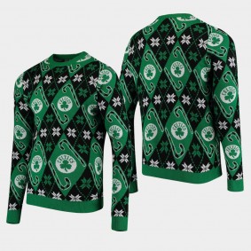 Men's Boston Celtics Christmas Ugly Green Sweater