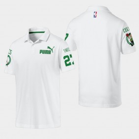 Men's Boston Celtics Daniel Theis Essentials White Polo