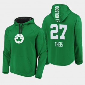 Boston Celtics Daniel Theis Iconic Hoodie Defender Performance Primary Logo Kelly Green
