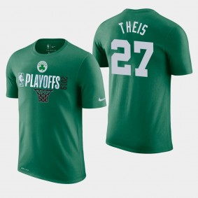 Men's Boston Celtics Daniel Theis NBA Playoffs Net Green 2019 T-shirt