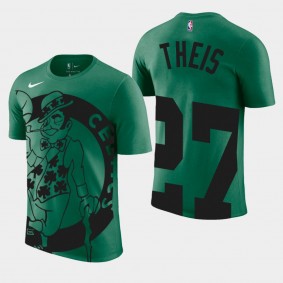 Boston Celtics Daniel Theis Oversize Logo Green Performance Tri-Blend T-Shirt
