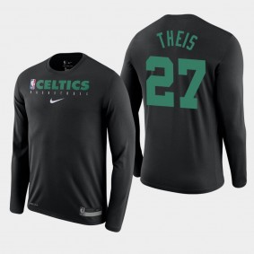Boston Celtics Daniel Theis Practice Long Sleeve Legend Performance Black Shirt