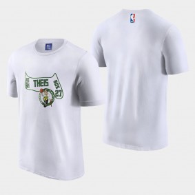 Boston Celtics Daniel Theis State Map White Performance T-Shirt