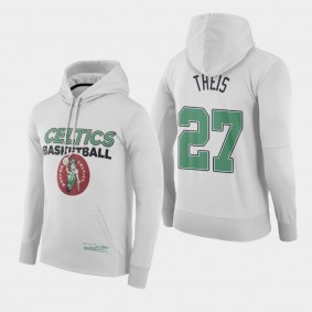 Boston Celtics Daniel Theis Throwback Logo Hoodie White