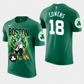 Men's Boston Celtics David Cowens Green Marvel Hulk Smash T-Shirt