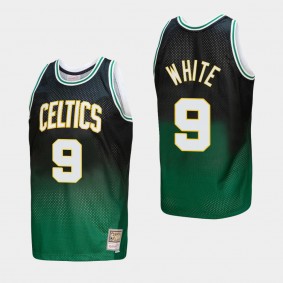 Boston Celtics #9 Derrick White Fadeaway Jersey HWC Limited Kelly Green Black