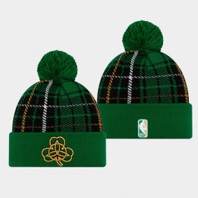 Boston Celtics Earned Plaid Knit Hat Green