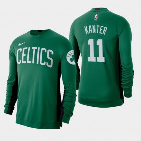 Boston Celtics Enes Kanter Performance Long Sleeve Shooting Kelly Green Shirt