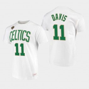 Boston Celtics #11 Glen Davis 2008 NBA Champions White T-Shirt - Metallic Gold