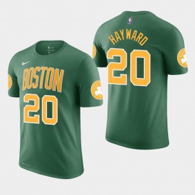 Men's Boston Celtics Gordon Hayward Earned Green T-shirt