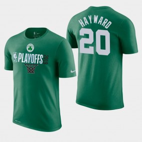 Men's Boston Celtics Gordon Hayward NBA Playoffs Net Green 2019 T-shirt