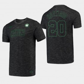 Boston Celtics Gordon Hayward Performance Heathered Black Essential Facility Shirt