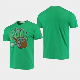Boston Celtics Homage Hoops On Fire Tri-Blend Kelly Green T-Shirt