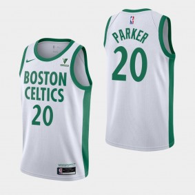 2021 Jabari Parker Boston Celtics City Vistaprint Patch White Jersey