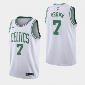 Men's Boston Celtics Jaylen Brown Association White Jersey
