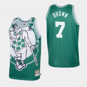 Boston Celtics Jaylen Brown Big Face Green Mitchell & Ness Jersey