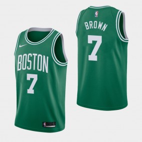 Men's Boston Celtics Jaylen Brown Icon Green Jersey