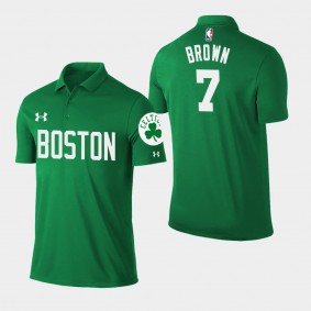 Men's Boston Celtics Jaylen Brown Icon Edition Green Polo