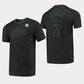 Boston Celtics Jaylen Brown Performance Heathered Black Essential Facility Shirt