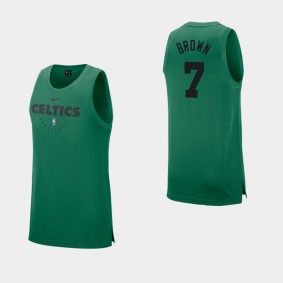 Boston Celtics Jaylen Brown Practise Kelly Green Elite Tank
