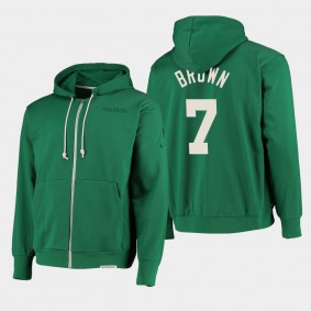 Jaylen Brown Standard Issue Boston Celtics Dri-Fit Green Hoodie - Full Zip